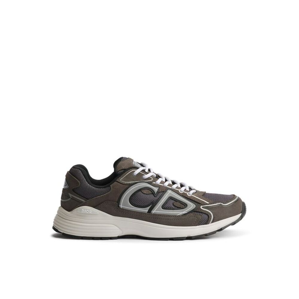 Christian Dior Men B30 Countdown Sneakers In Calfskin Suede And Technical Mesh